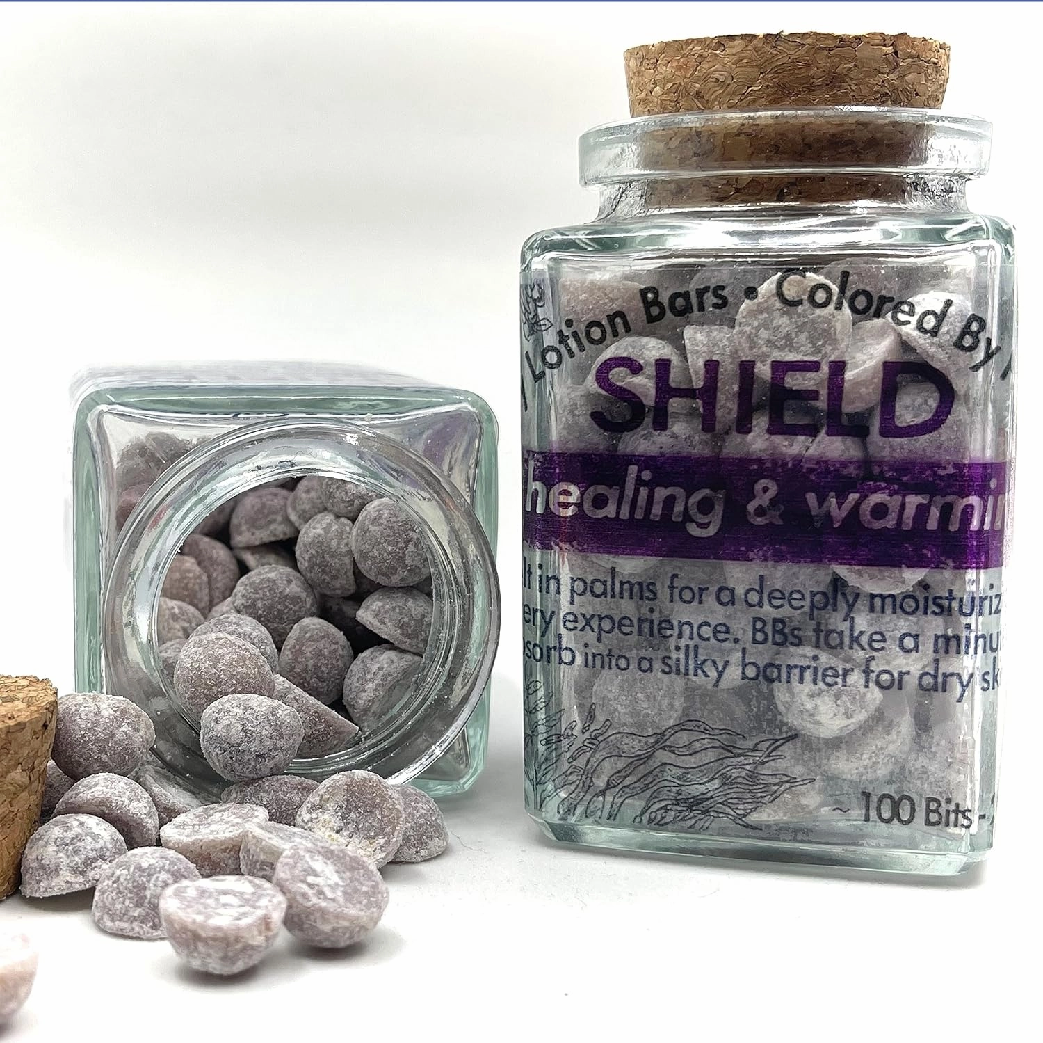 Cinnamon & Pepper lotion bars. Shield Butter Bits for dry skin. Single-serving hand cream. Organic. Vegan. Zero-waste (100JTB)