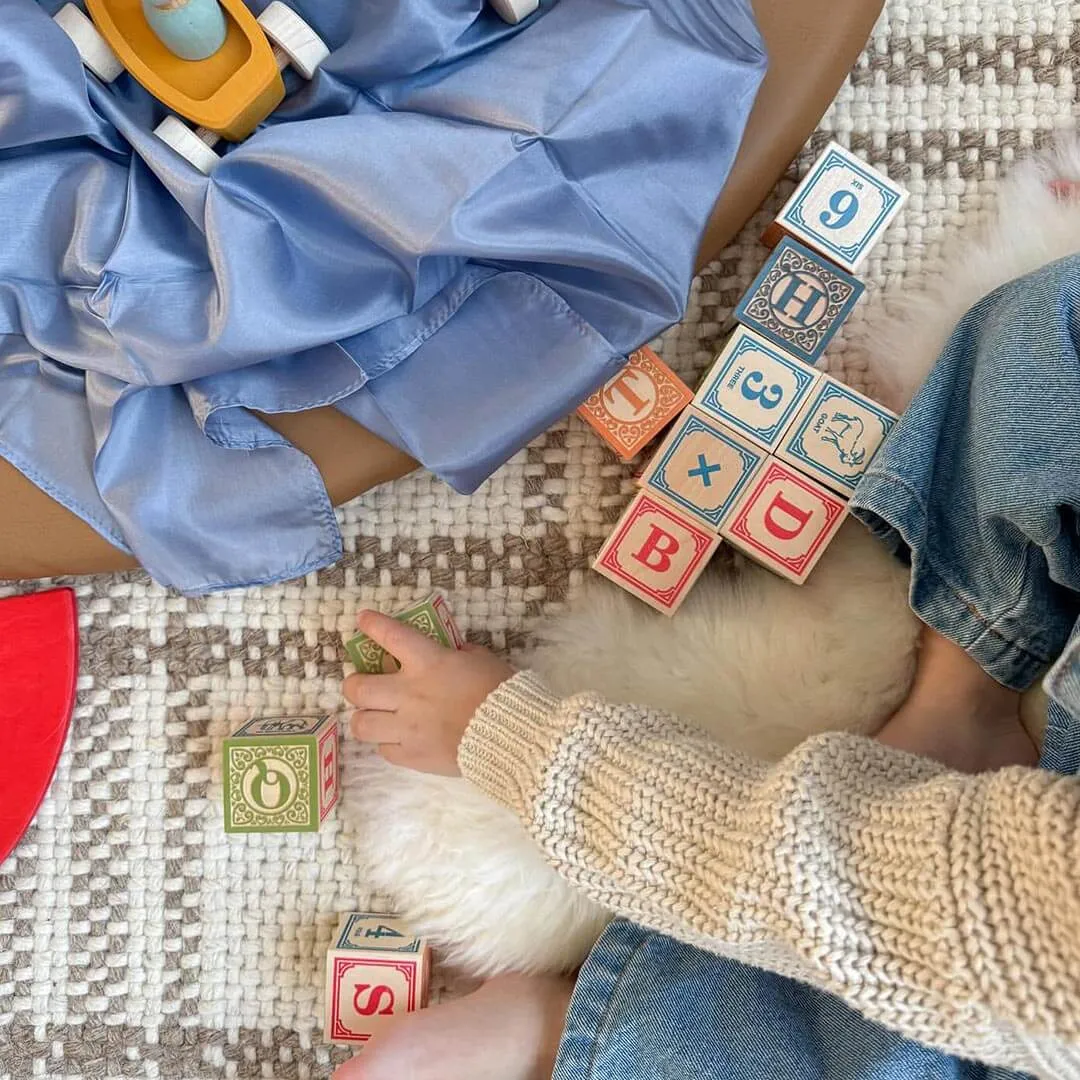 Classic Alphabet Blocks With Canvas Bag