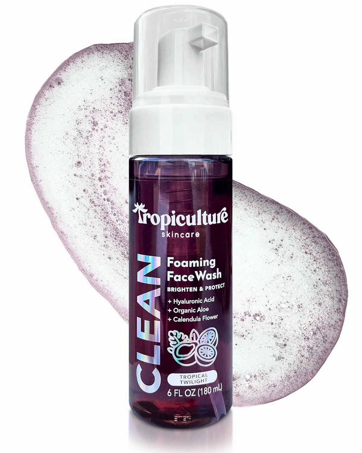 Clean Teen Face Wash for Teens, Tweens, & Kids | Tropical Twilight Foaming Facial Cleanser | Natural Face Cleanser for Sensitive Skin | Non Toxic Skin care for Teens | Gentle & Hydrating
