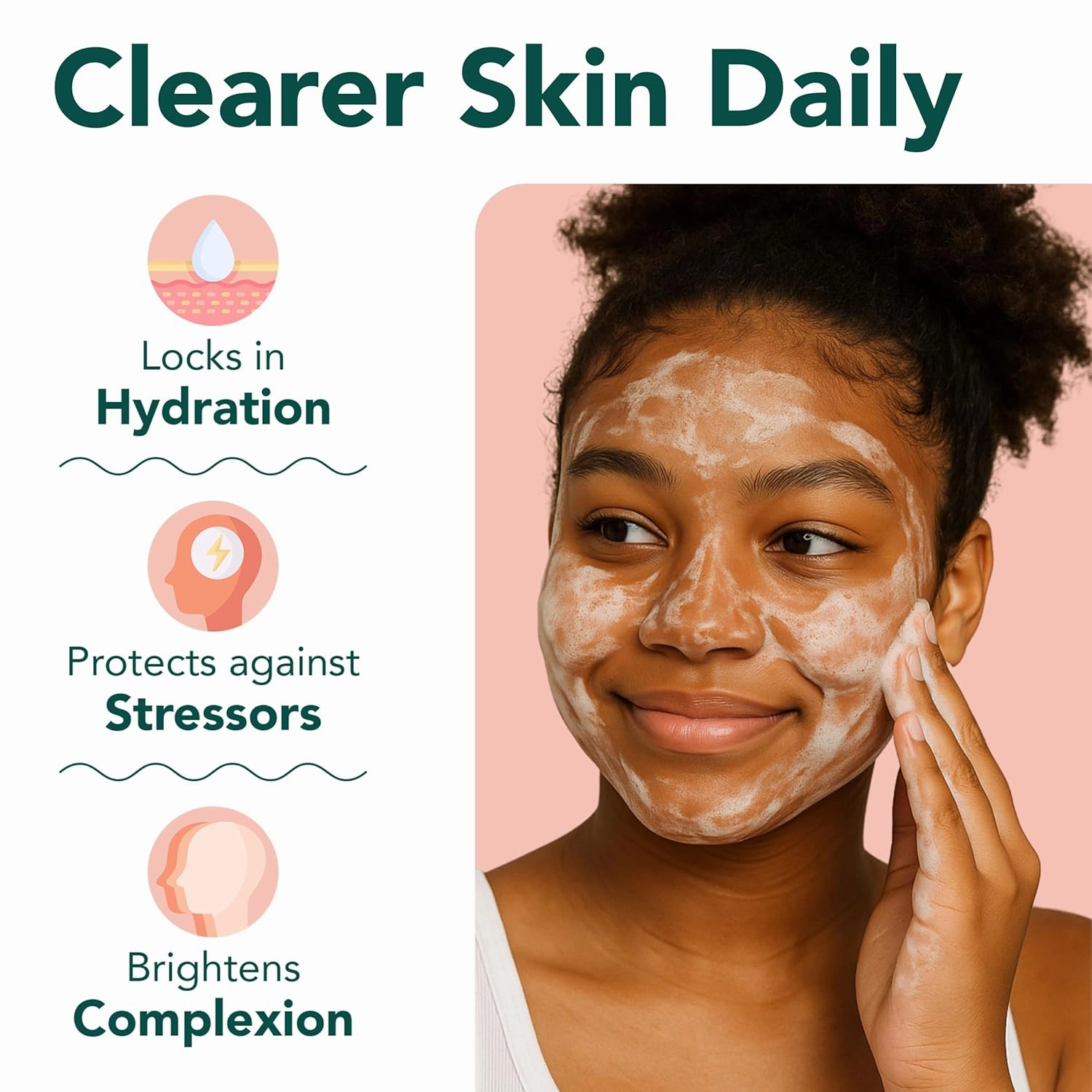Clean Teen Face Wash for Teens, Tweens, & Kids | Tropical Twilight Foaming Facial Cleanser | Natural Face Cleanser for Sensitive Skin | Non Toxic Skin care for Teens | Gentle & Hydrating