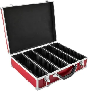 Coin Storage Box, 100 Graded Aluminum Coin Slab Case, PCGS, NGC Coin Holder Display Case, Trading Card Storage Box, Coin Collection Supplies (Red)