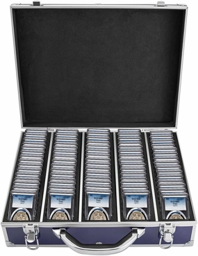 Coin Storage Box, 100 Graded Coin Slab Case, Trading Card Storage Box for PCGS, NGC, Coin Holder Display Case, Coin Collection Supplies
