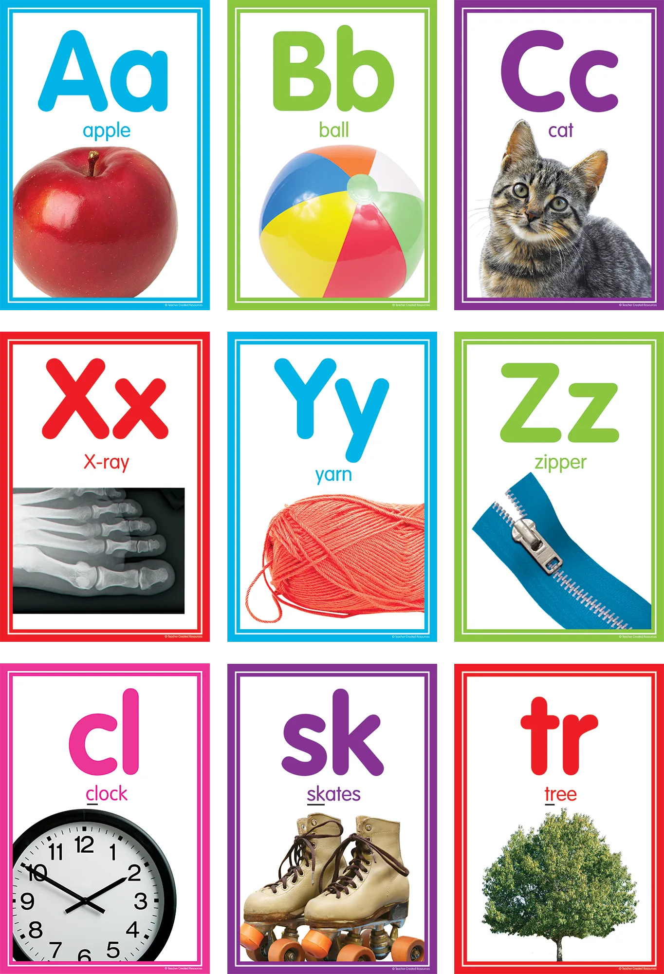 Colorful Photo Alphabet Cards Bulletin Board