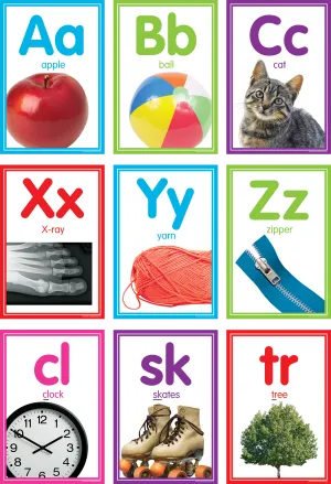 Colorful Photo Alphabet Cards Bulletin Board