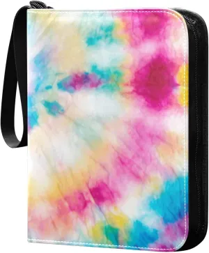 Colorful-tie-dye Trading Card Protectors Holder Collectible Album for Sports Card Collection Storage 400 pockets Game Card Binder, JDJSDJJJ823158