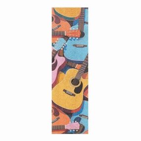 Colorful Cartoon Guitar Instrument Designed Skateboard Grip Tape roll Decorative Non Slip Waterproof Grip Tape Cruiser Papel de lija para patinetas 33×9 Inch