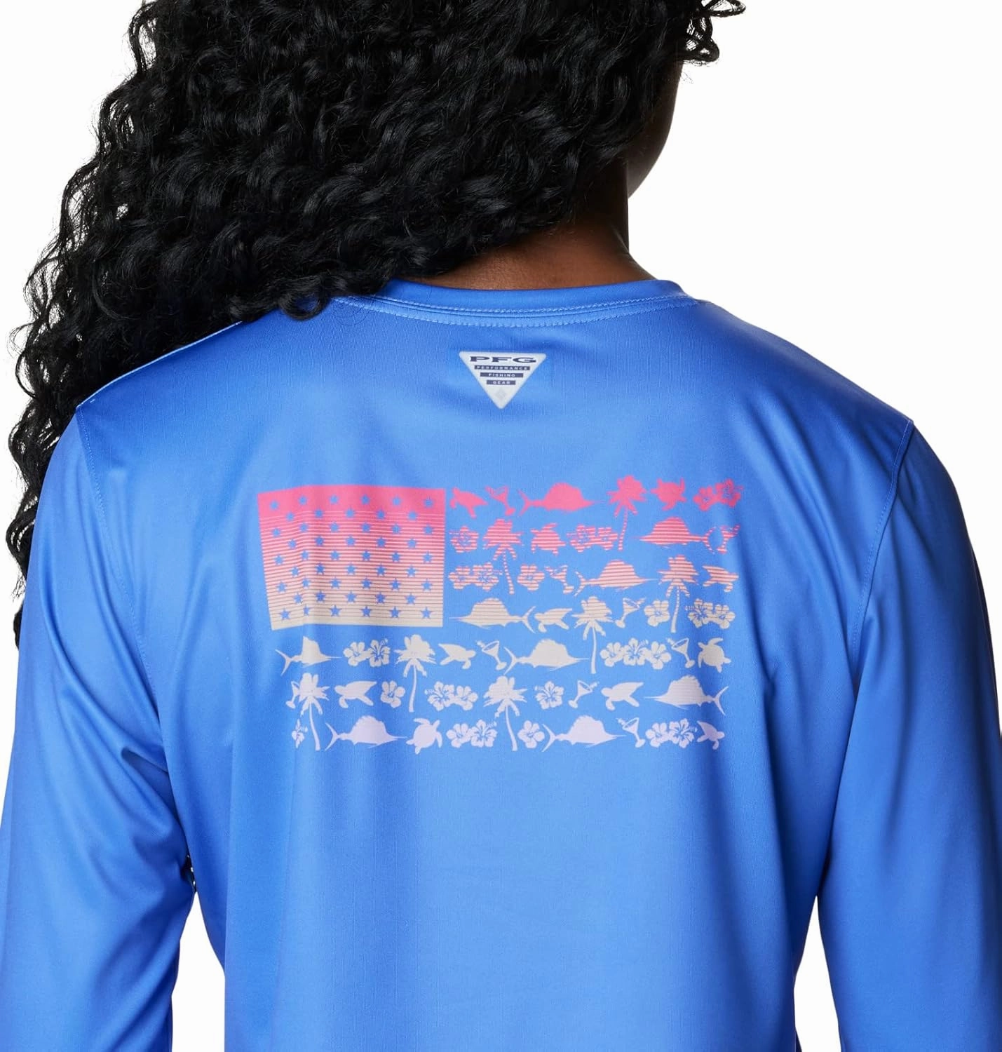 Columbia Boys' Tidal Tee PFG Fish Flag Long Sleeve