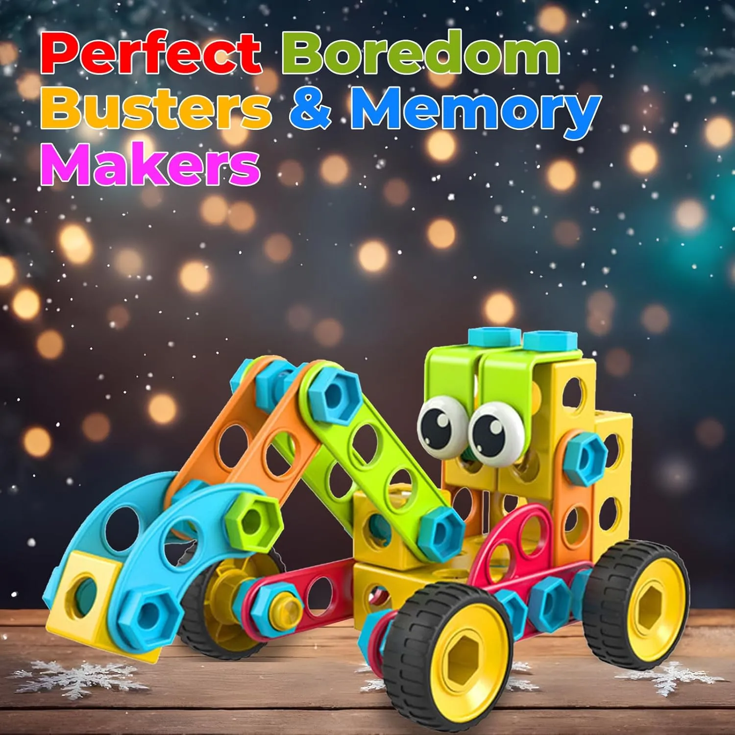 Contixo ST3 Kids Toys - 223 PCs 3D Building Blocks STEM Construction Playboards Creativity, Imagination, Recreational, Educational for Children Toddler, 3  Year Old Boys and Girls