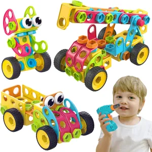 Contixo ST3 Kids Toys - 223 PCs 3D Building Blocks STEM Construction Playboards Creativity, Imagination, Recreational, Educational for Children Toddler, 3  Year Old Boys and Girls