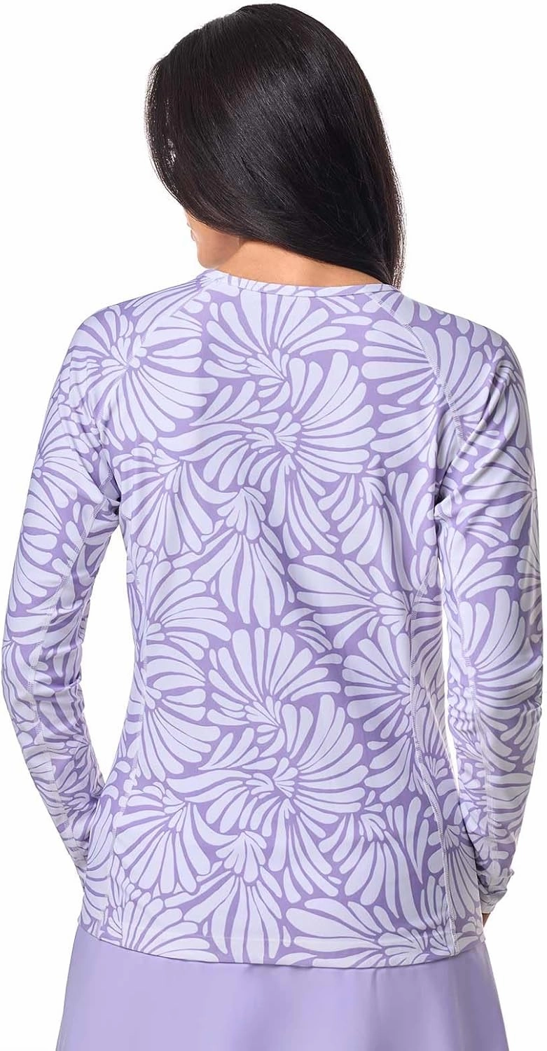 Coolibar UPF 50  Women's Hightide Long Sleeve Swim Shirt - Sun Protective