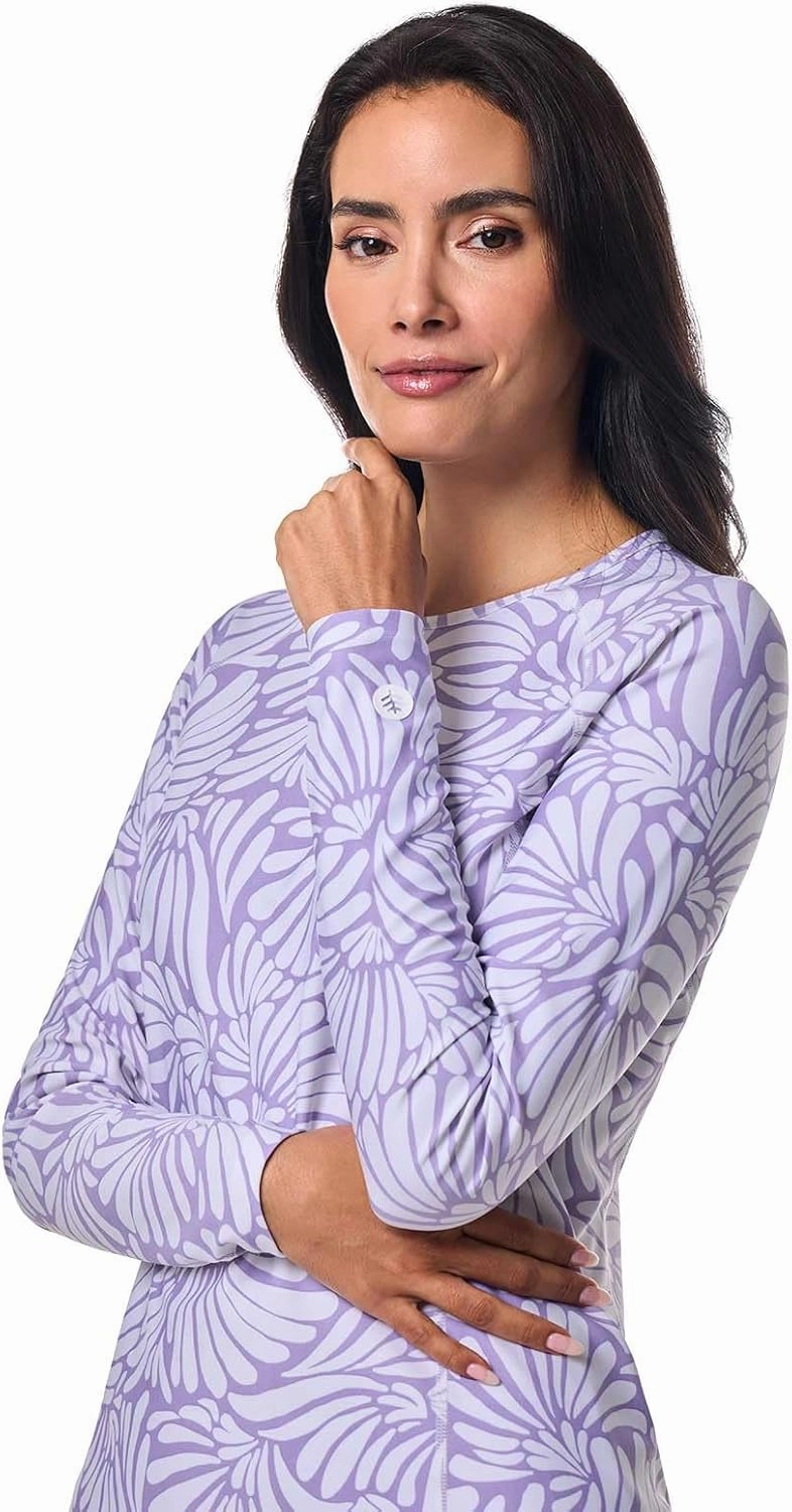Coolibar UPF 50  Women's Hightide Long Sleeve Swim Shirt - Sun Protective
