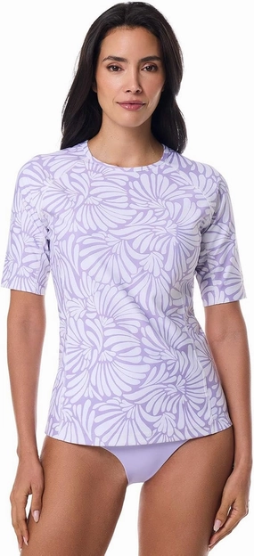 Coolibar UPF 50  Women's Hightide Short Sleeve Swim Shirt - Sun Protective