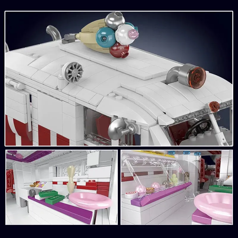 Creator Expert Tech MOC Ice Cream Truck Bricks Toy 10039