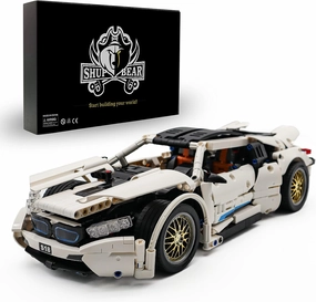 Creator Speed White Racing Car Set,Building Blocks Kit Set Adult Truck Model Toy for Boy(1270PCS)