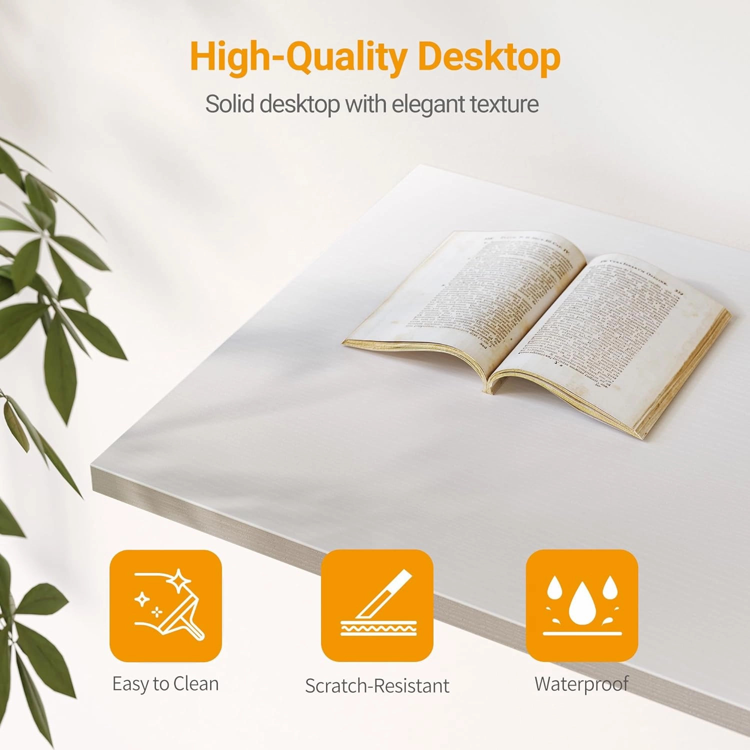 CubiCubi Computer Desk, 32 inch Home Office Small Desk, Modern Style PC Table for Home, Office, Study, Writing, Pure White
