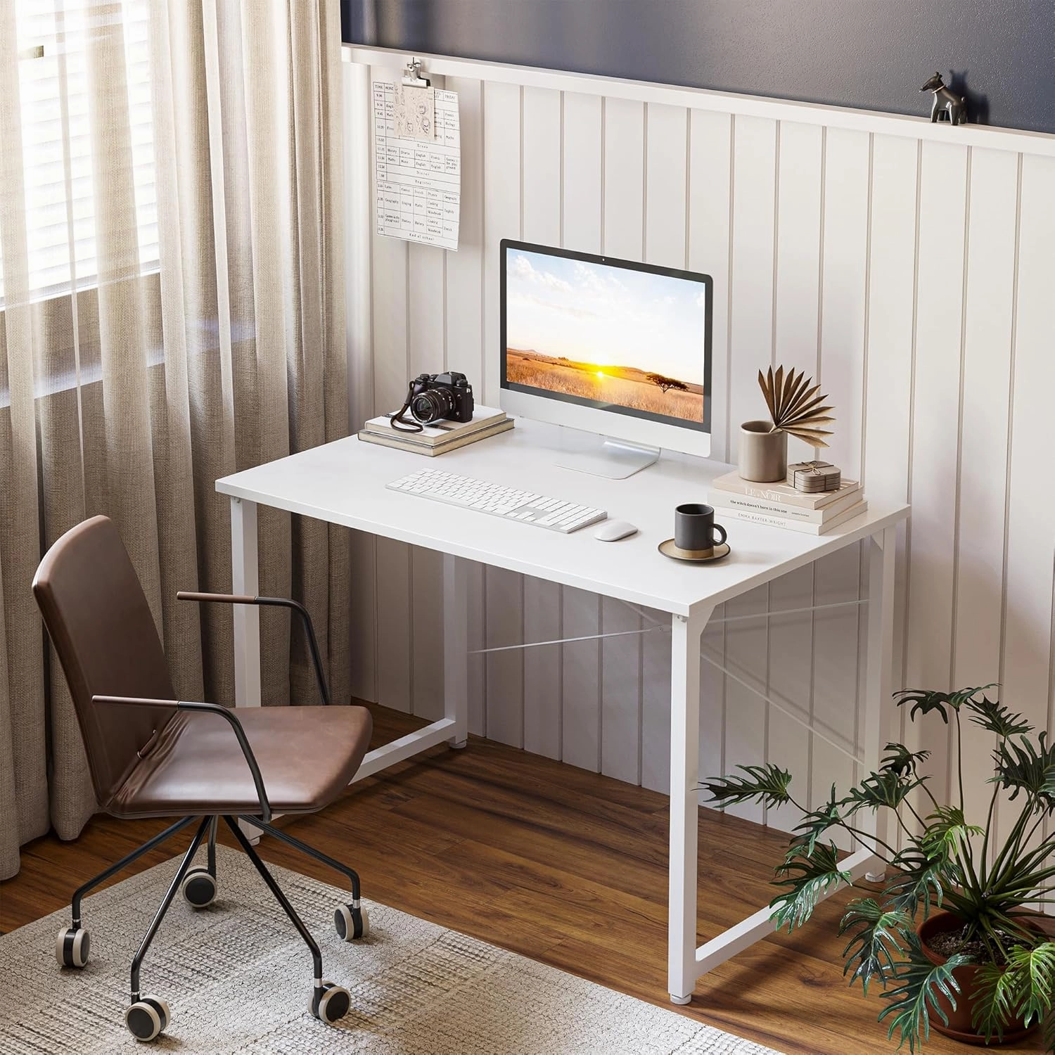 CubiCubi Computer Desk, 32 inch Home Office Small Desk, Modern Style PC Table for Home, Office, Study, Writing, Pure White