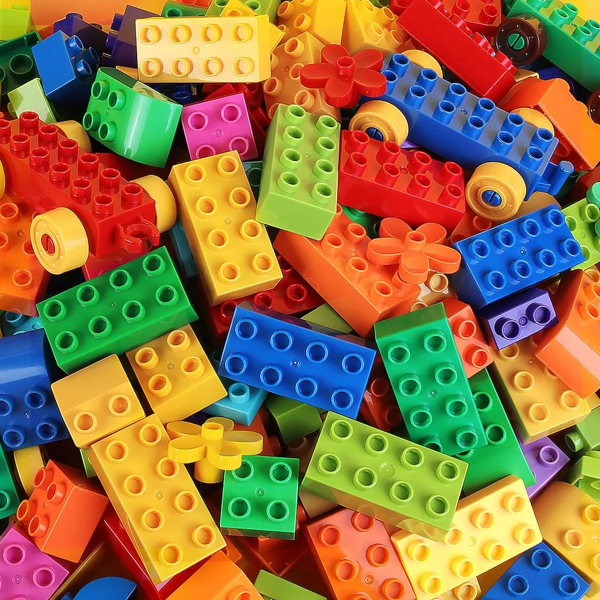 Cutedeer 258 Piece Classic Big Building Blocks Set for Kids Toddlers, Compatible with All Major Brands, STEM Large Building Bricks with Gift Box, for Boys/Girls of All Ages