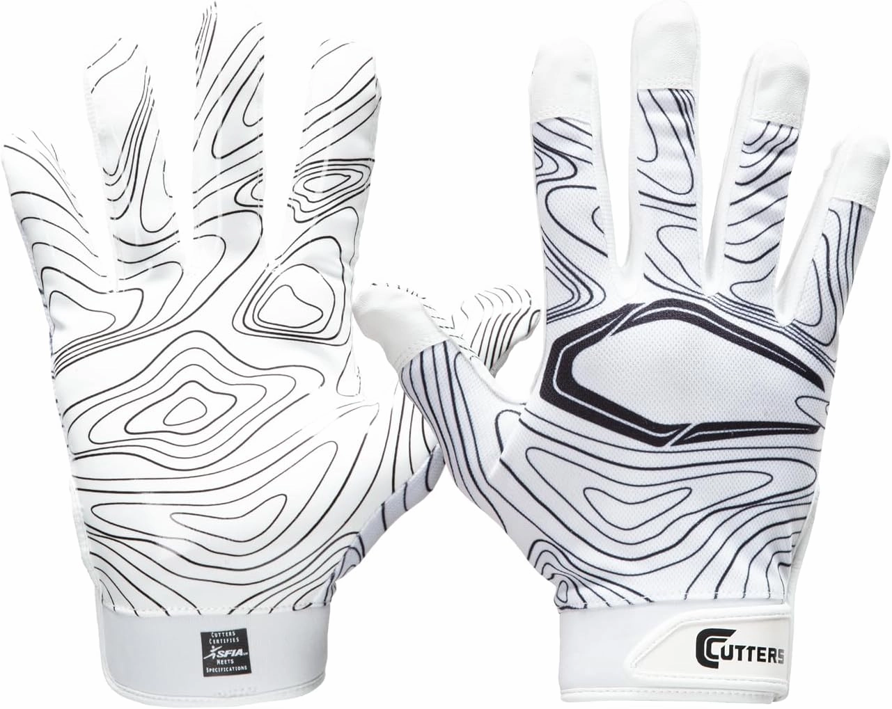 Cutters Football Gloves - Game Day Football Receiver Gloves with High Tack Silicone Grip, Superior Support and Protection, Adult & Youth