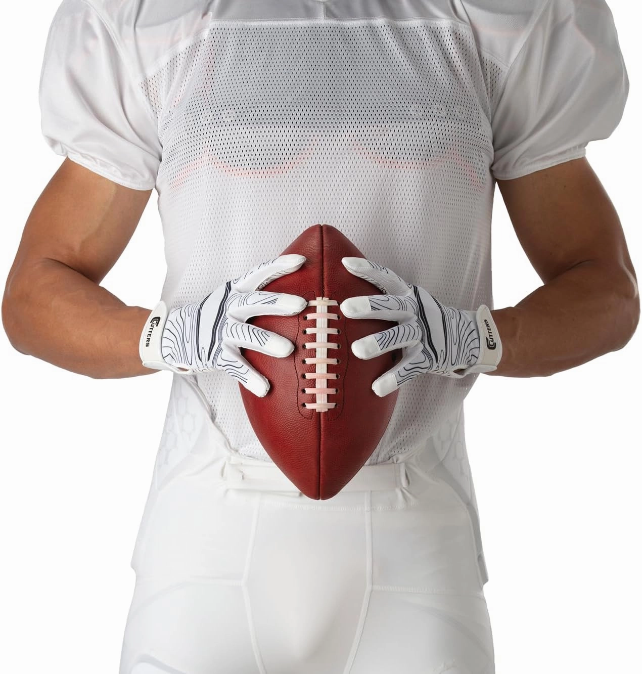 Cutters Football Gloves - Game Day Football Receiver Gloves with High Tack Silicone Grip, Superior Support and Protection, Adult & Youth