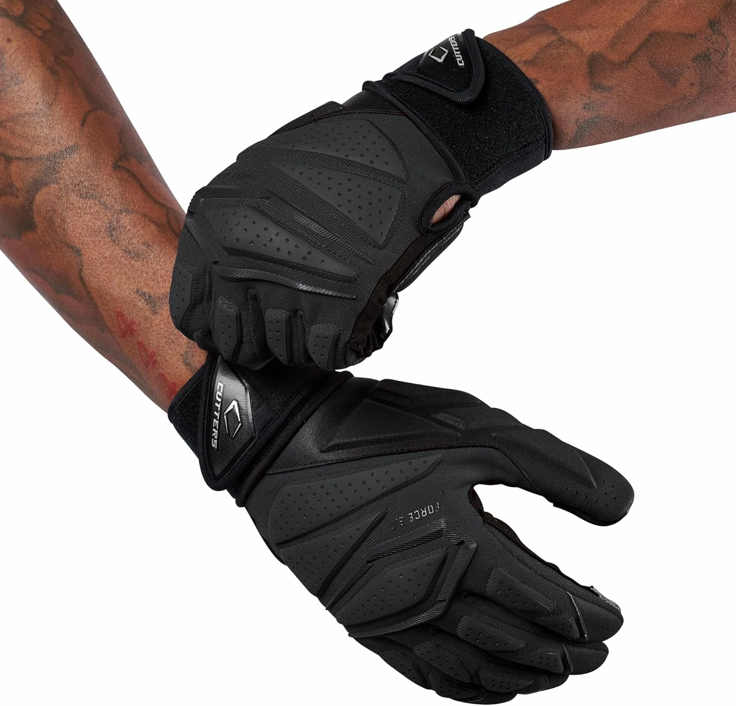 CUTTERS Force 6.0 Padded Football Gloves for Lineman. Extra Grip. Adults