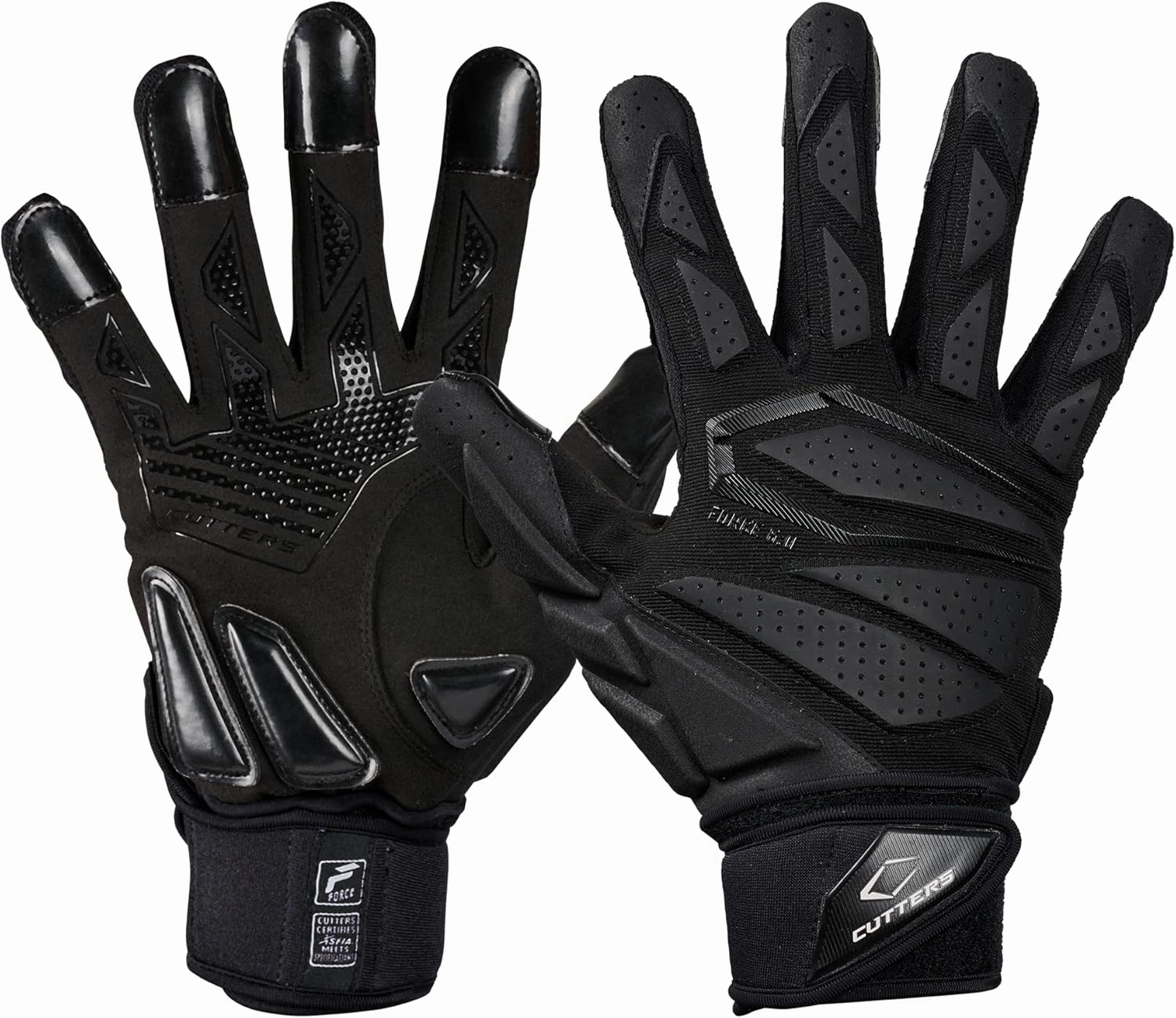 CUTTERS Force 6.0 Padded Football Gloves for Lineman. Extra Grip. Adults