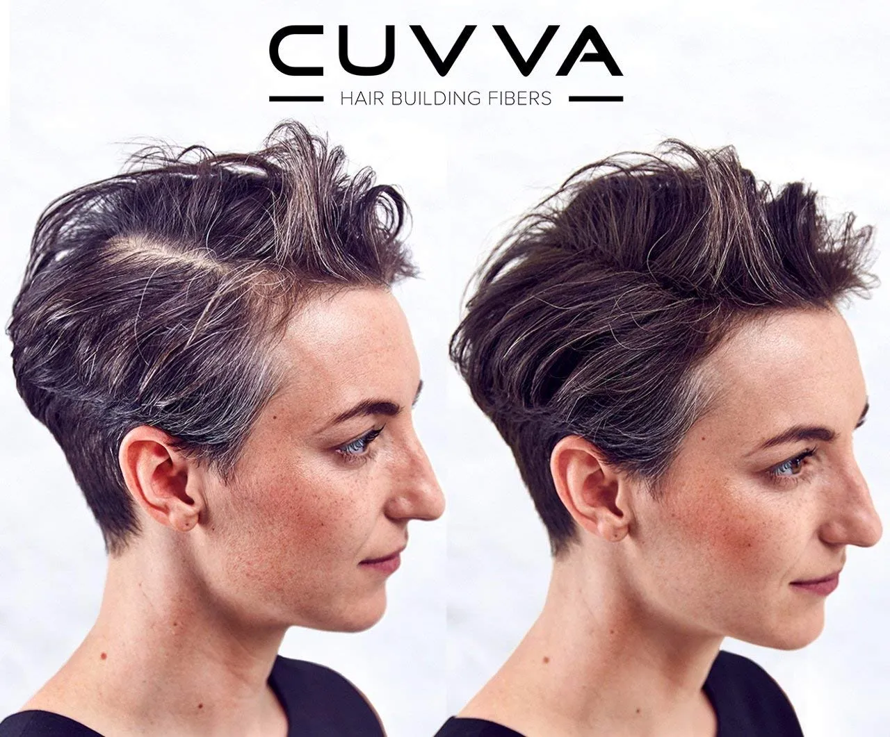 CUVVA Hair Building Fibers (30g) - Instantly Fill in Fine and Thinning Hair to Create a Thicker, Fuller Look - 13 Different Shades for Men & Women - White