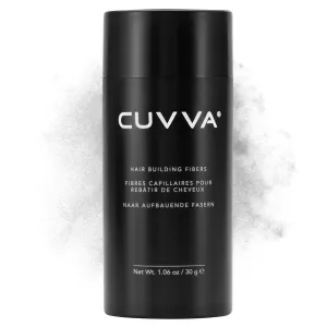 CUVVA Hair Building Fibers (30g) - Instantly Fill in Fine and Thinning Hair to Create a Thicker, Fuller Look - 13 Different Shades for Men & Women - White