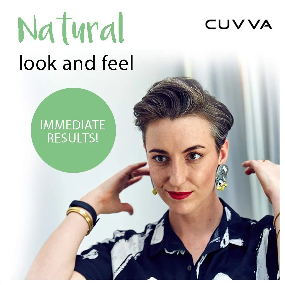 CUVVA Hair Building Fibers (30g) - Instantly Fill in Fine and Thinning Hair to Create a Thicker, Fuller Look - 13 Different Shades for Men & Women - White