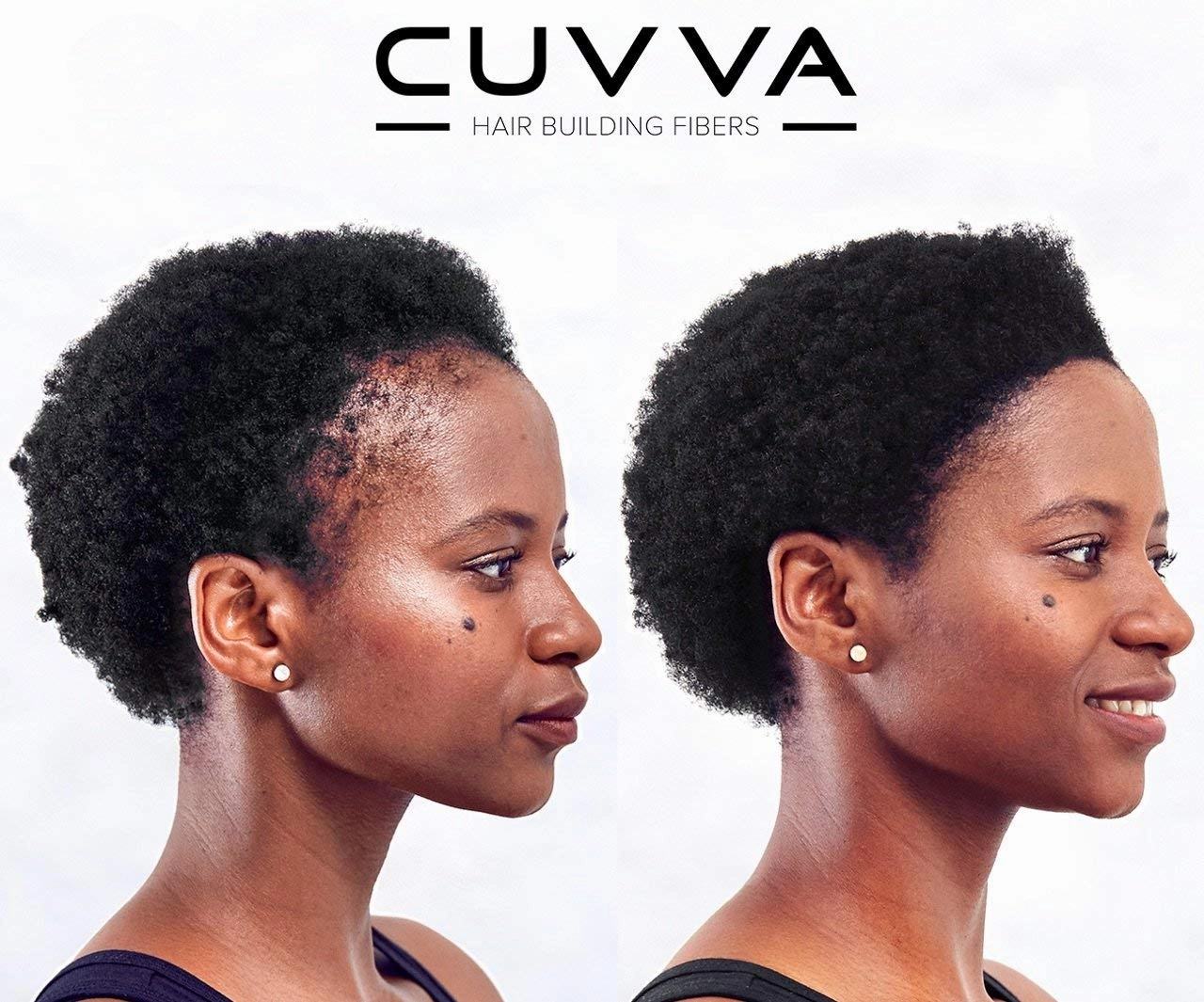 CUVVA Hair Building Fibers (30g) - Instantly Fill in Fine and Thinning Hair to Create a Thicker, Fuller Look - 13 Different Shades for Men & Women - Black