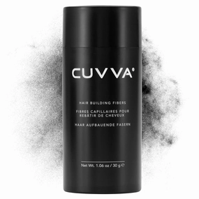 CUVVA Hair Building Fibers (30g) - Instantly Fill in Fine and Thinning Hair to Create a Thicker, Fuller Look - 13 Different Shades for Men & Women - Black