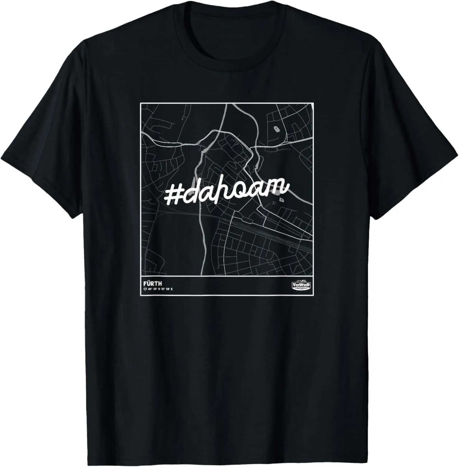 #Dahoam Fürth Homeland Design Bavaria Saying Mia San Mia T-Shirt