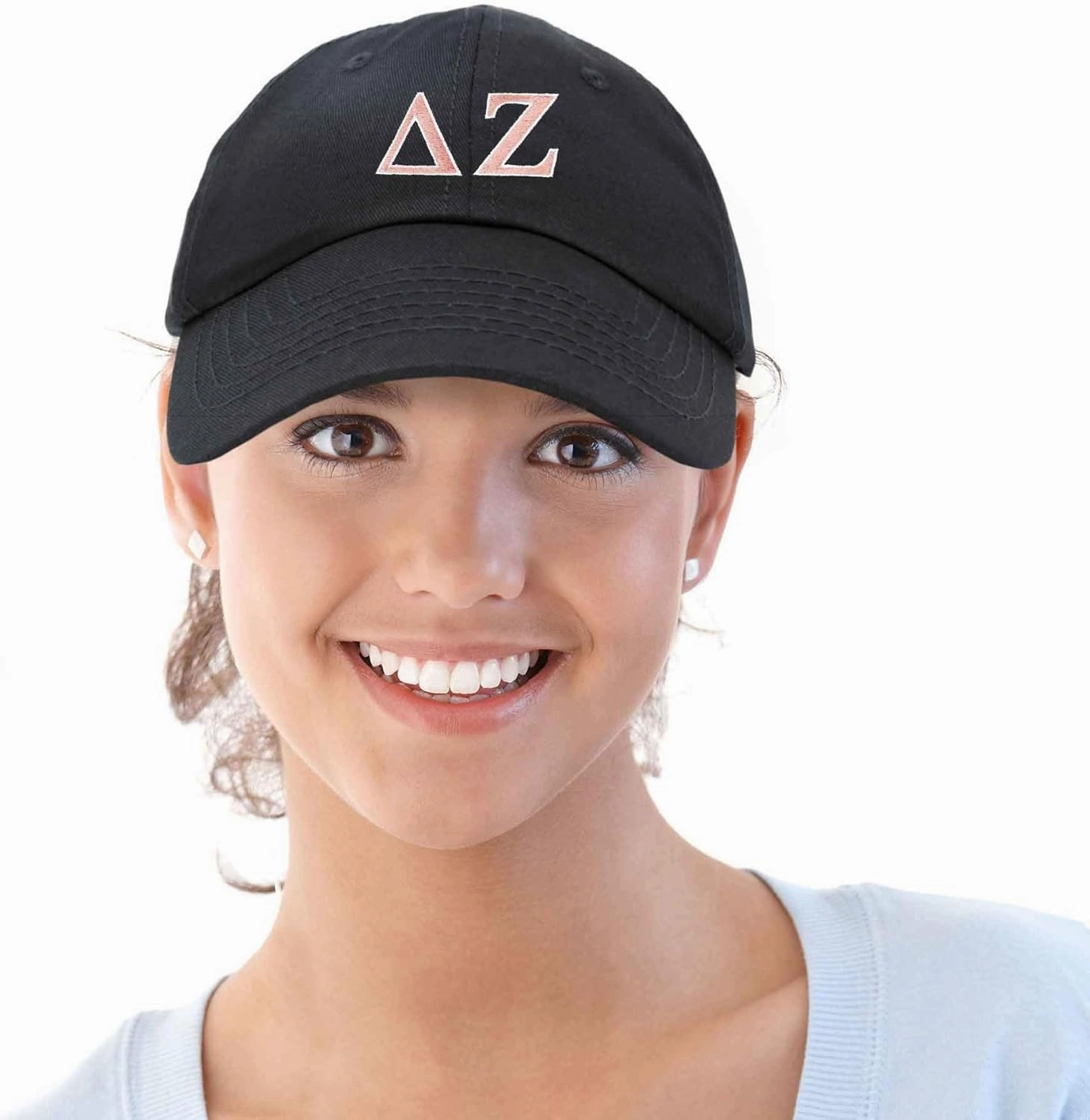 DALIX Delta Zeta Sorority Hat Womens Greek Letters Embroidered Baseball Cap