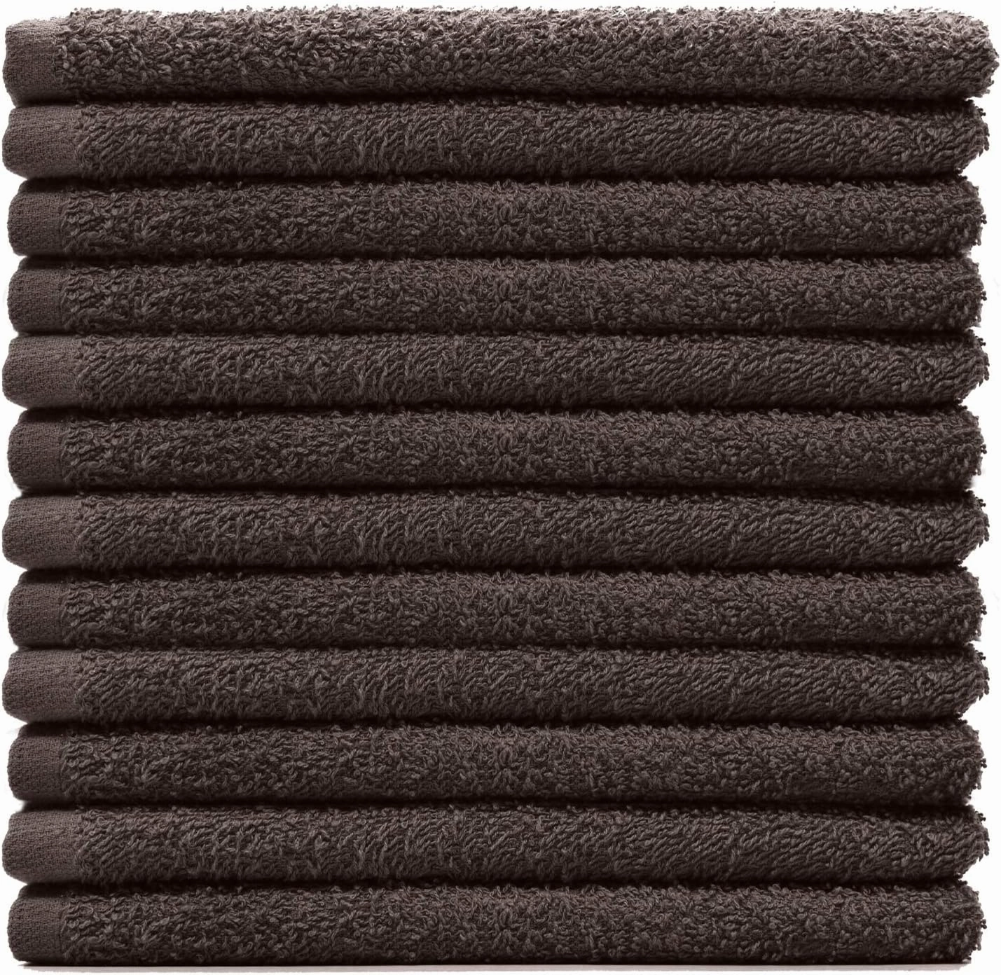 DAN RIVER 100% Cotton Bar Mop Kitchen Towels, 16x19 inches, Pack of 12, 350 GSM, Brown – Highly Absorbent Dish Towels, Quick-Dry, Reusable Mops for Kitchen, Home, Restaurants and Offices