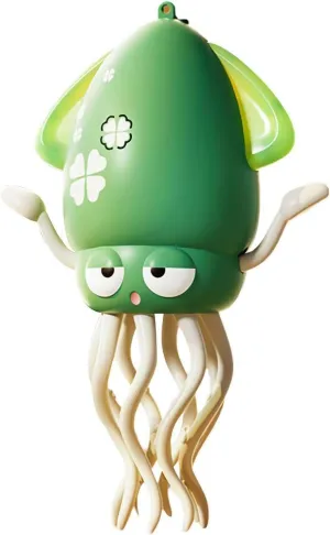 Dancing Octopus Toy Crawling Dancing Automatic Obstacle Avoidance Octopus Sensor Toy The Electric Magical Octopus Dancing with LED Lights Music（1 Pcs） (Green)