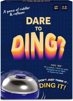 Dare to Ding - Game of Riddles & Reflexes, Fast-paced Card Game, Test Your Wits, Family-Friendly Game for Teens, Families & Adults, Gifts for Ages 10, 11, 12 and Up, 3-8 Players