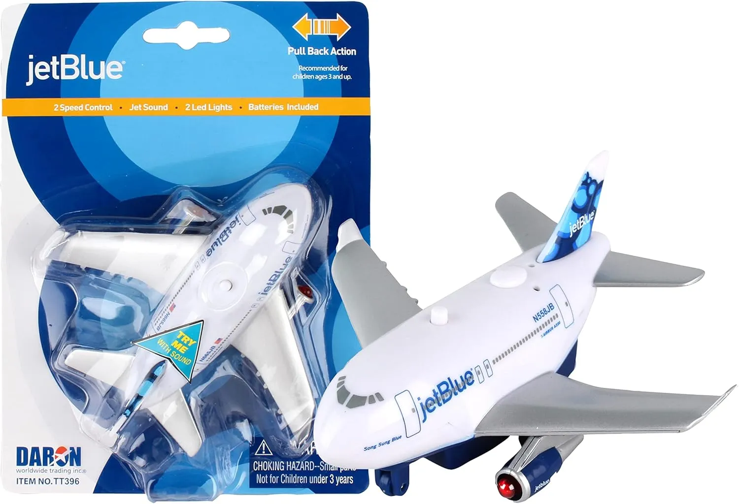 Daron Jetblue Airways Pullback Toy with Lights and Sound