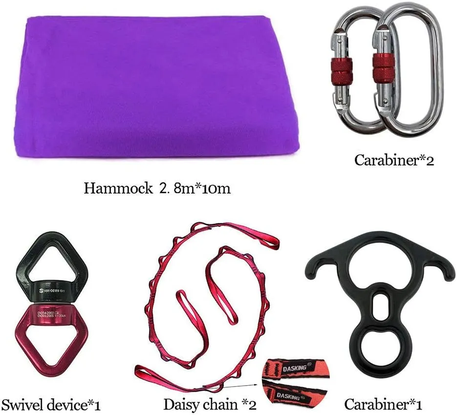 DASKING Premium Aerial Silks Equipment - Safe Deluxe Aerial kit