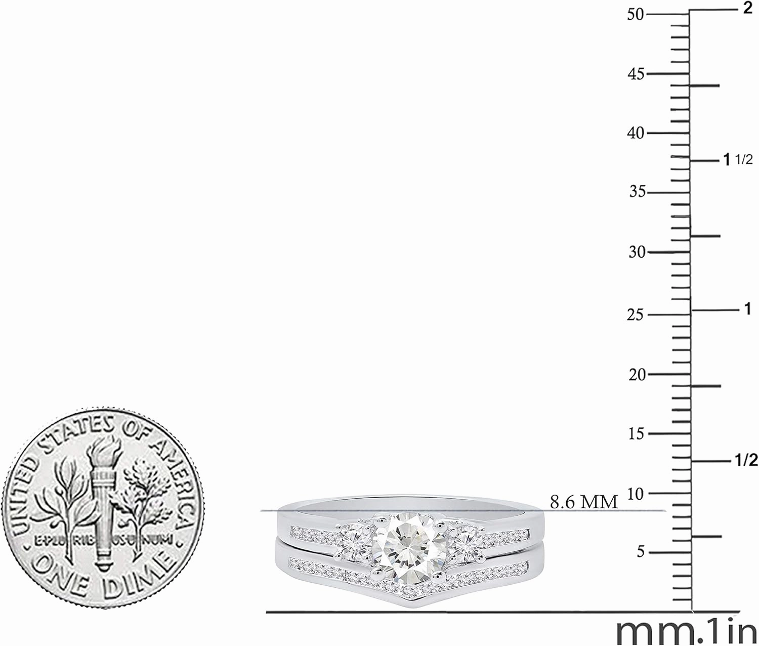 Dazzlingrock Collection Center 5.5mm Round Created Gemstone With Side Created White Sapphire & White Diamond Womens Engagement Ring Set, 10K Solid White Gold