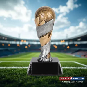 Decade Awards Soccer Trophy, World Class Tower - Soccer Trophy - Engraved Plate on Request (6 or 8 Inch Tall)