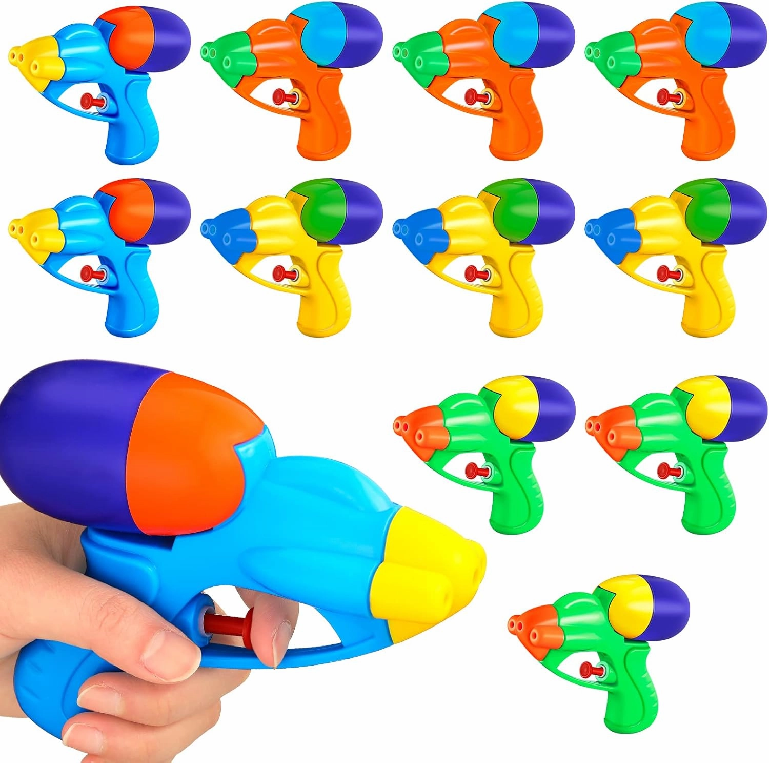 Deekin 24 Pieces Mini Water Gun Colorful Squirt Toys Small Squirt Guns Water Pistol Water Shooter Fighting Toy for Boys and Girls Summer Swimming Pool Beach Pool Party Outdoor Party, 4 Colors