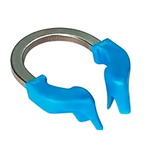 Dental Sectional Matrix Ring Clamp Spring Clip, Autoclavable Nickel Titanium Orthodontic Clamp Rings, Contoured Matrices System for Pre- and Post-Molars. (R6 Blue)