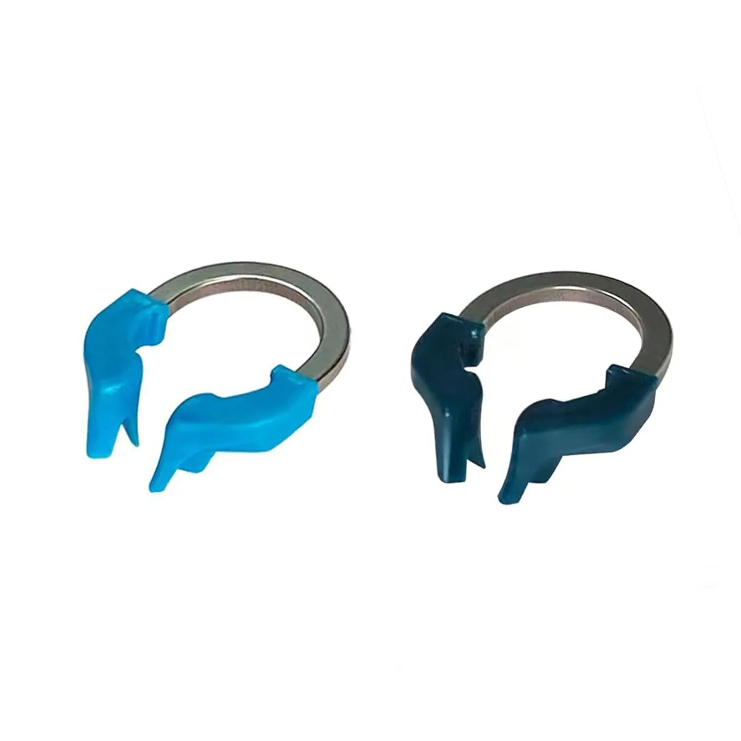 Dental Sectional Matrix Ring Clamp Spring Clip, Autoclavable Nickel Titanium Orthodontic Clamp Rings, Contoured Matrices System for Pre- and Post-Molars. (R6 Blue)