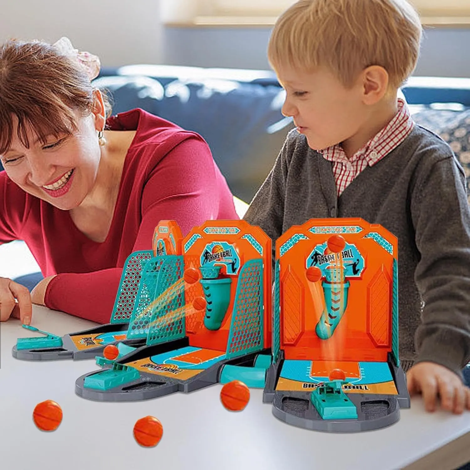 Desk Basketball Hoop | 12.2x3.54x7.48 inches Basketball Desktop Toy Set | Desktop Game Set, Finger Toy Set, Portable Desk Games for Boys Girls