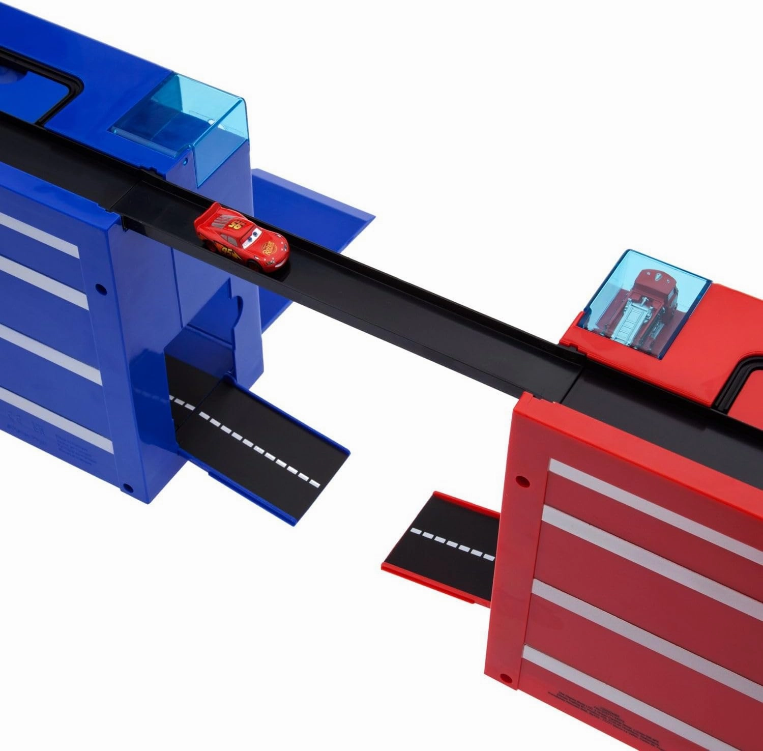Disney Cars Disney Pixar Car Play Set - Toolbox Case with Lightning McQueen & Red Die Cast Cars, Launcher, Flo's V8 Cafe, Gas Pumps, Track & More - Inspired by Disney Pixar Cars Films & Cars Land