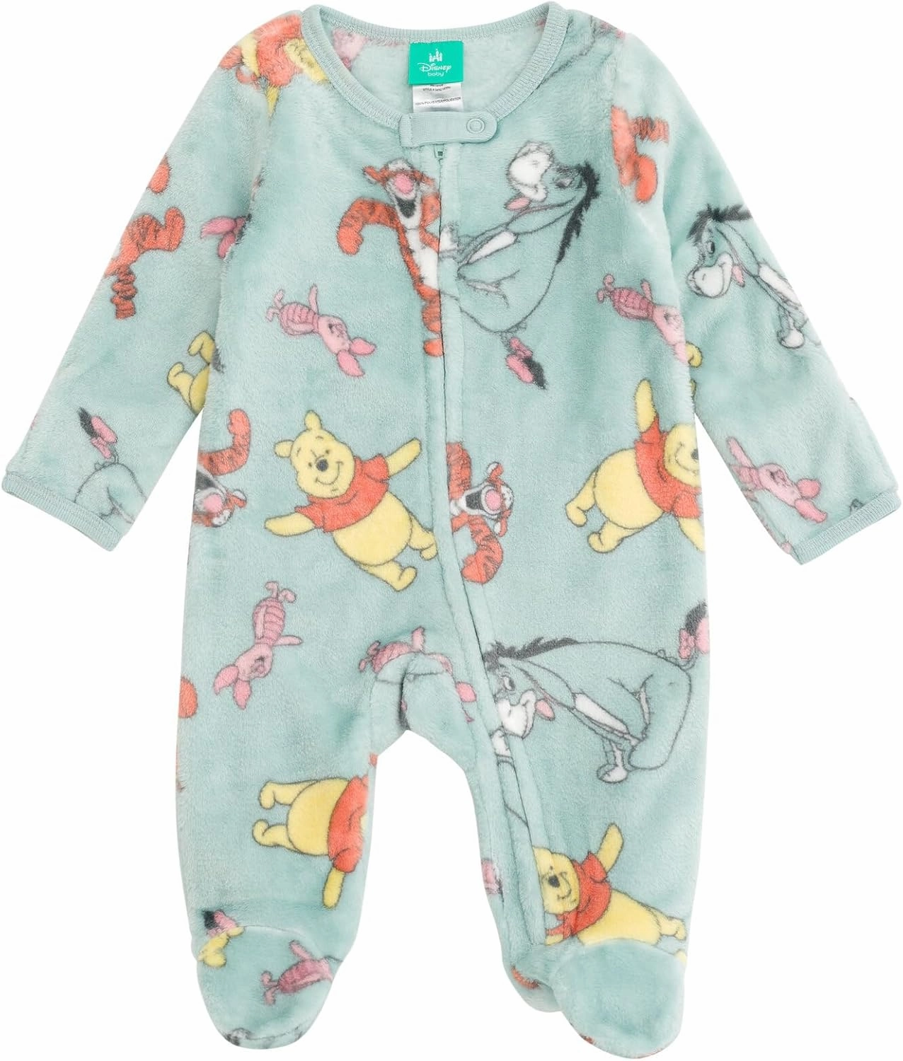 Disney Mickey Mouse Minnie Winnie the Pooh Baby 2 Pack Zip Up Sleep N' Plays Newborn to Infant Sizes (Newborn - 24 Months)
