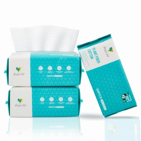 Disposable Dry Wipes for Adult Personal Care, Large, Softer & Thicker Wet and Dry Use, Makeup Remover Wipes Multipack, Biodegradable, Chemical-Free, Sensitive Skin, Travel Wipes (Pack of 1-180 Pieces)