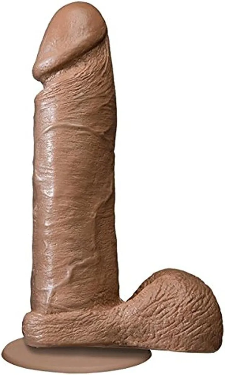 Doc Johnson The Realistic Cock with Removable Suction Cup - 6 Inch - F-Machine and Harness Compatible Dildo - Caramel