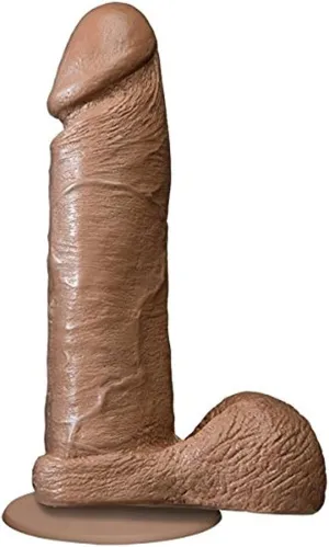 Doc Johnson The Realistic Cock with Removable Suction Cup - 6 Inch - F-Machine and Harness Compatible Dildo - Caramel
