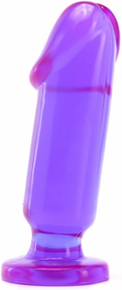 Doc Johnson Crystal Jellies - Starter Kit - For Graduated Anal Training - Ease Your Way Into Backdoor Pleasure - 3 Penis Shaped Plugs - Purple