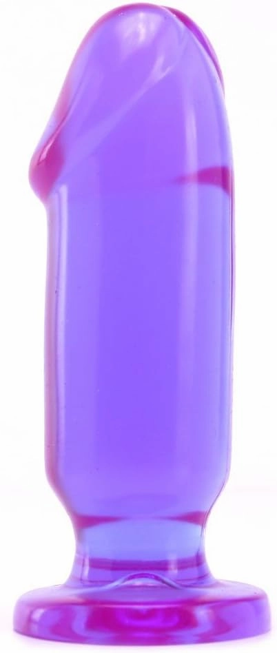 Doc Johnson Crystal Jellies - Starter Kit - For Graduated Anal Training - Ease Your Way Into Backdoor Pleasure - 3 Penis Shaped Plugs - Purple